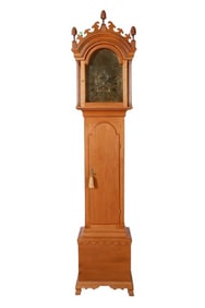 Thomas Jackson, Preston Bench made Cherry Chippendale Tall Case Clock made by David Lindow