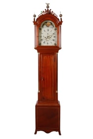 High Style Federal Mahogany Tall Case Clock