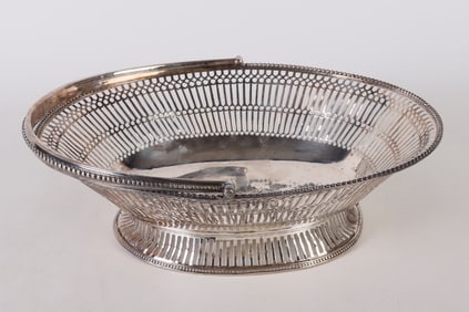 George III Hoyland Sterling Reticulated Basket