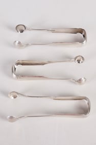 (3) Delaware Silver Tongs