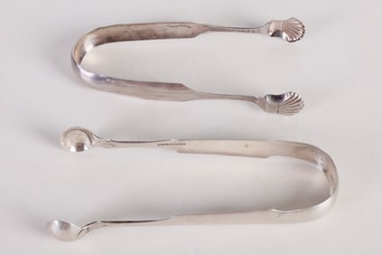 (2) Delaware Silver Tongs