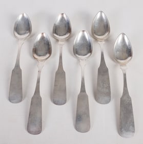 Joseph Draper (6) Delaware Silver Serving Spoons
