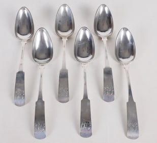 Henry Pepper (6) Delaware Silver Serving Spoons