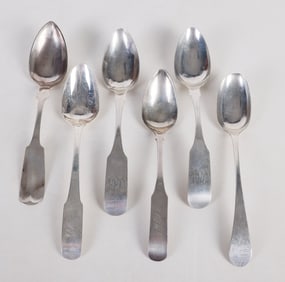 (6) Delaware Silver Serving Spoons