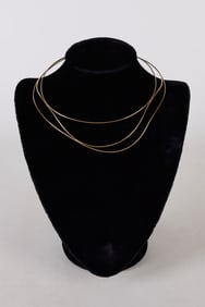 Tiffany and Co. Elsa Peretti 18K Wave Necklace