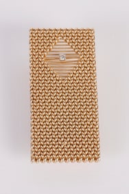 14K Yellow Gold Mesh Money Clip