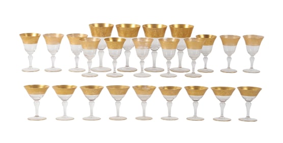 Glastonbury-Lotus Georgian Gold Stemware