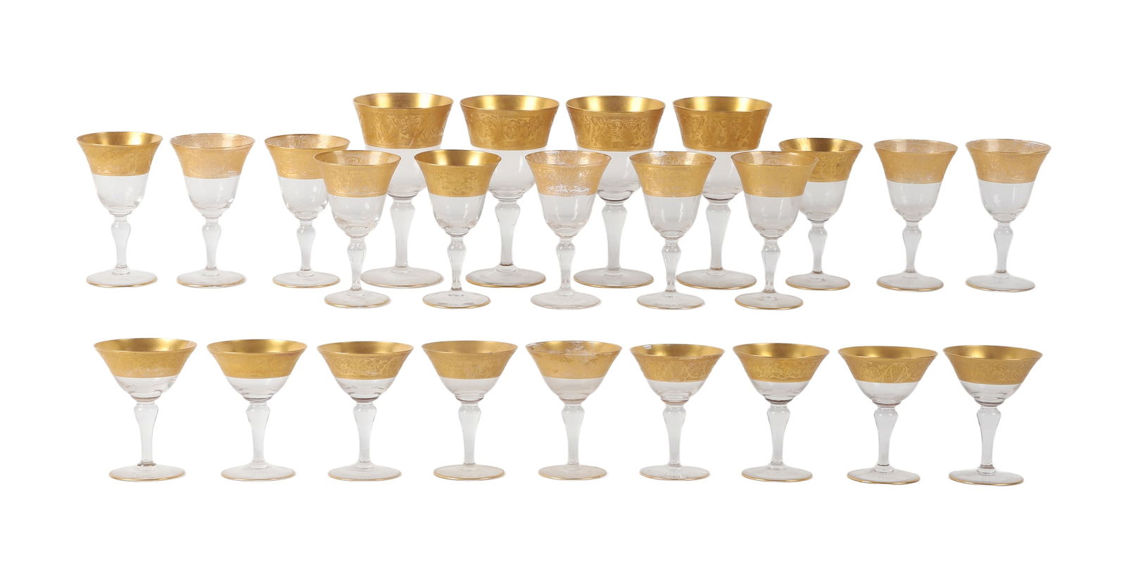 Glastonbury-Lotus Georgian Gold Stemware (1 of 9)