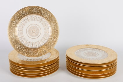(16) Heinrich and Co. Selb Gilt Place Plates