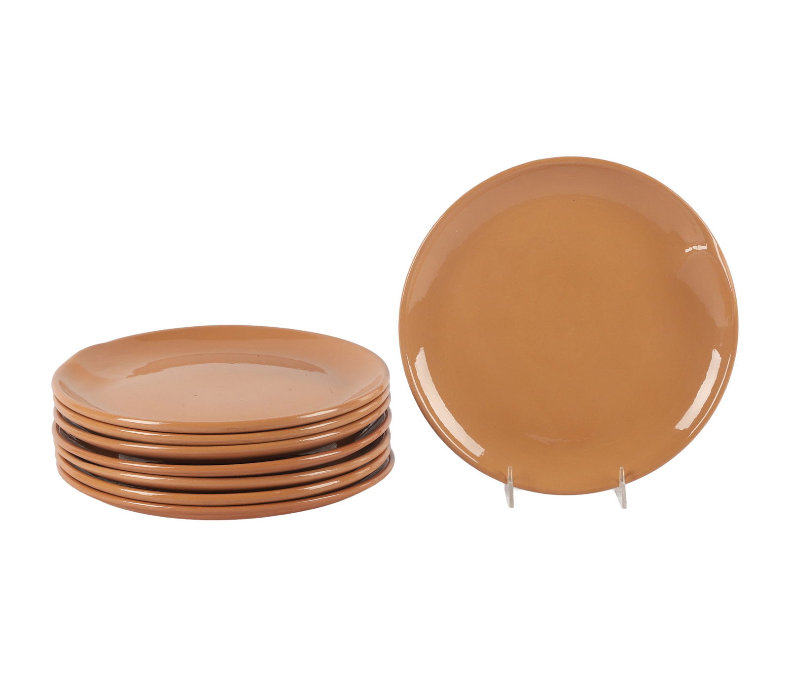 (8) Elsa Peretti Tiffany Terracotta Thumbprint Plates: (8) Elsa Peretti Tiffany Terracotta Thumbprint Plates, 11-3/8" dia, each stamp signed at underside.
