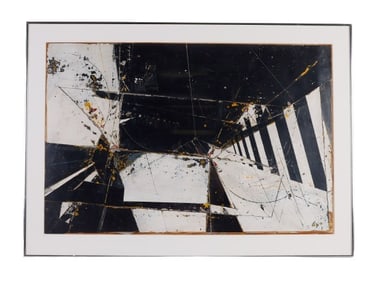 Paul Edward Schwarz Abstract Painting "Horizon 3"