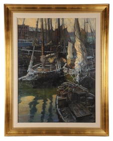 Ken Knowles "Baiting Lines, T-Wharf, Boston"