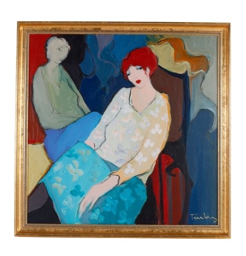 Itzchak Tarkay Painting "Seated Woman" (1 of 6)