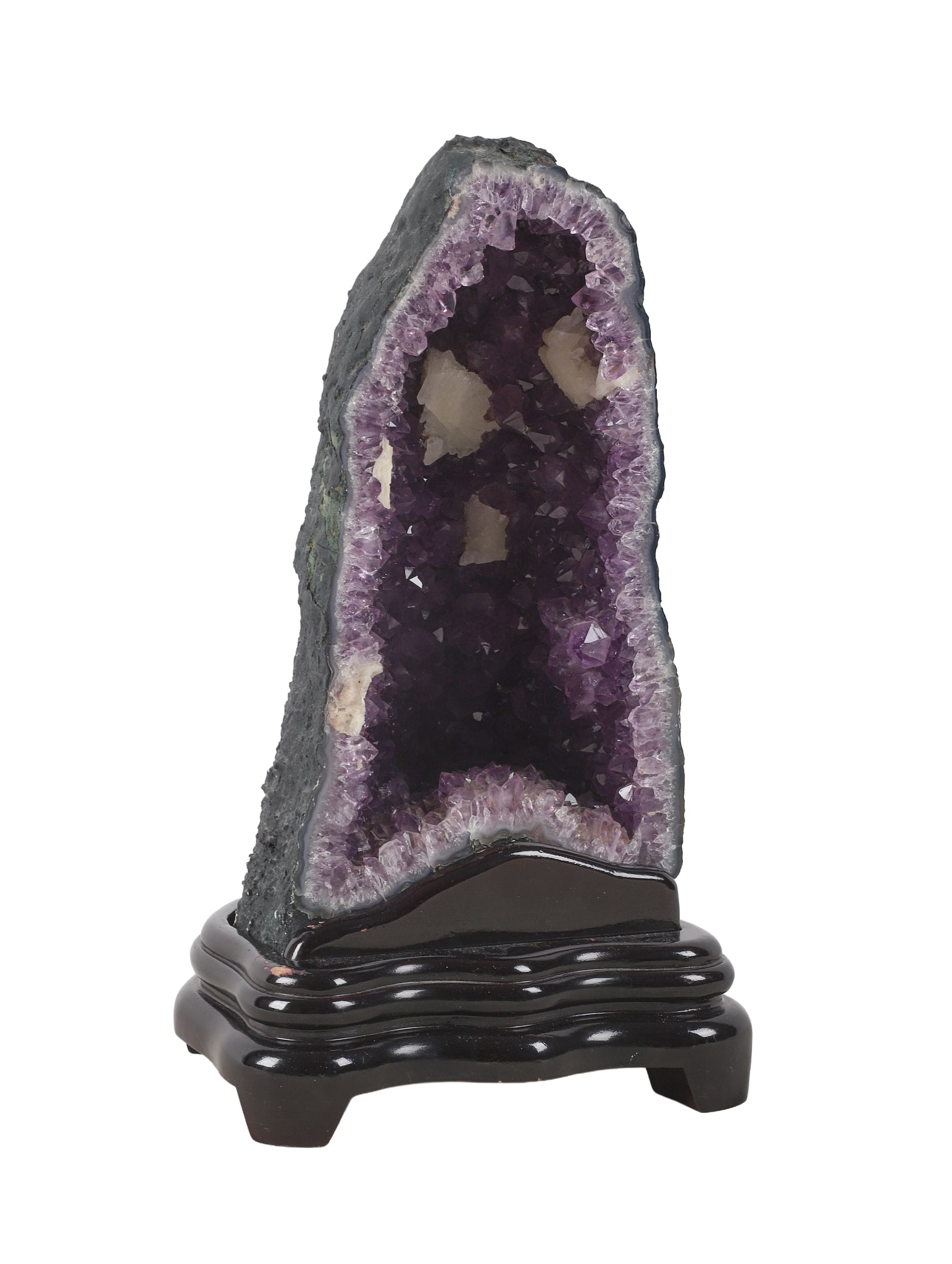 Amethyst Cathedral on Fitted Ebonized Stand (1 of 6)