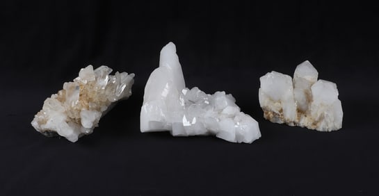 (3) Clear Quartz Crystal Clusters