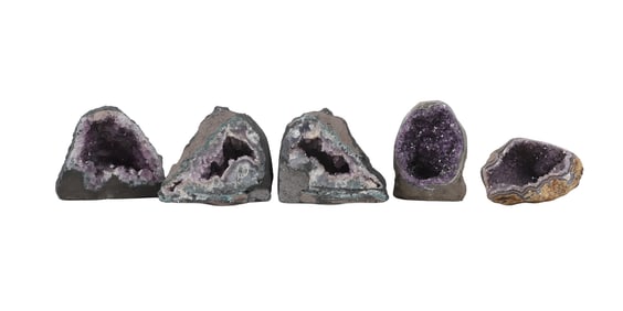 (5) Amethyst Cathedrals and Geode