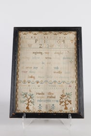 1783 Martha Elliott Needlework Sampler