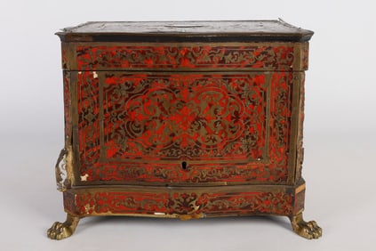 19th C French brass and boulle inlaid tantalus