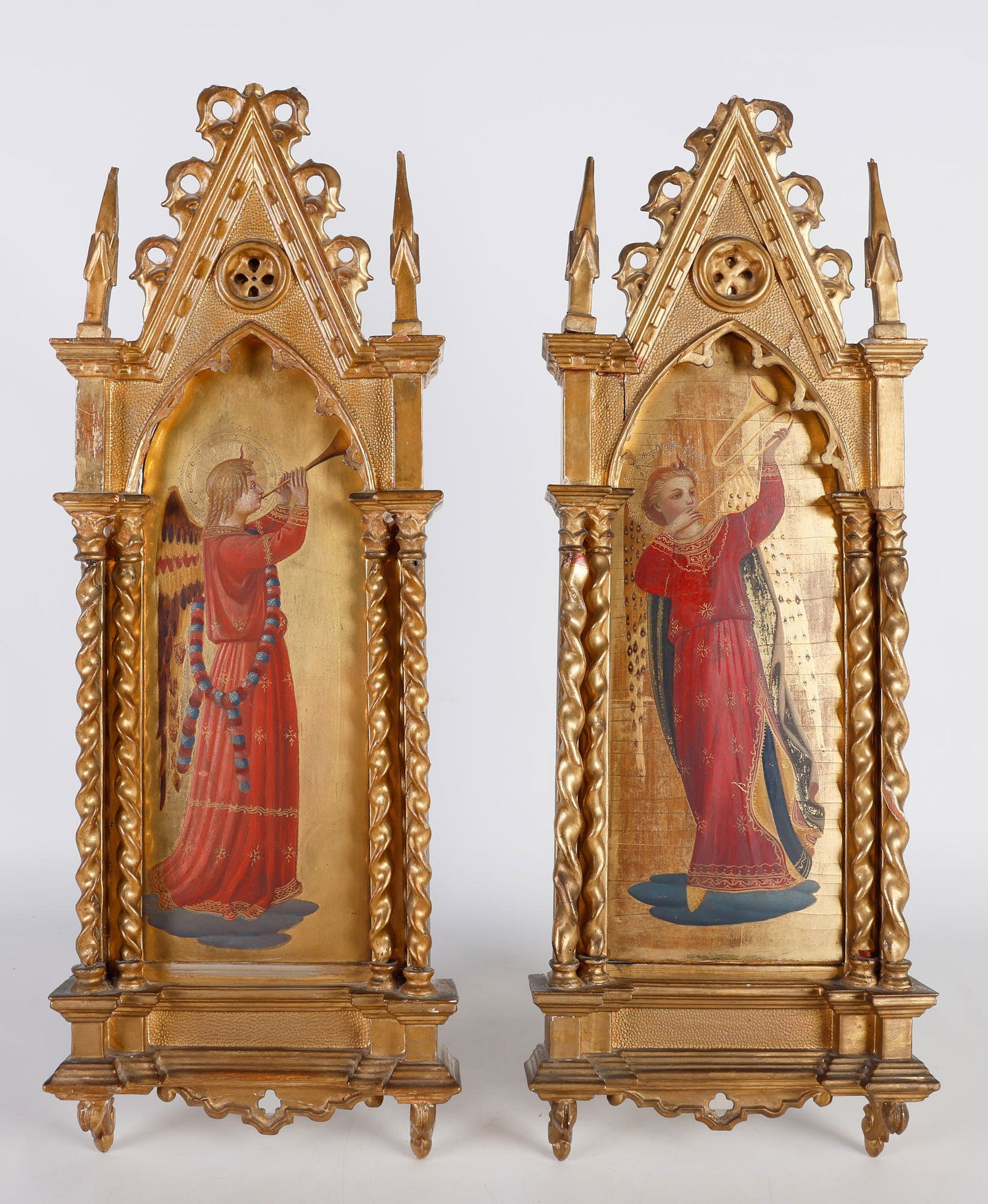 After Fra Angelico Pair 19th C Italian Icon Paintings (1 of 12)