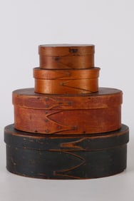 (4) Graduated Oval Shaker Pantry Boxes