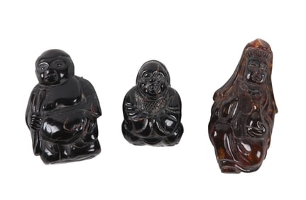 (3) Japanese Carved Netsuke