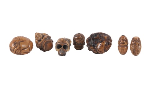 (7) Tagua Nut Netsuke