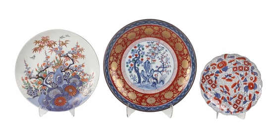 (3) Japanese Imari Chargers