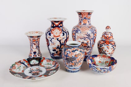 (7) Pieces Japanese Imari Porcelain