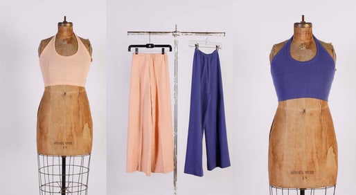 (2) Vintage Cashmere Halston 2-Piece Ensembles