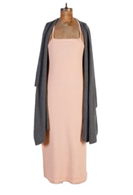 Vintage Cashmere Wrap and Halter Dress
