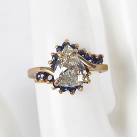 1.9 Carat Pear Cut Diamond Ring
