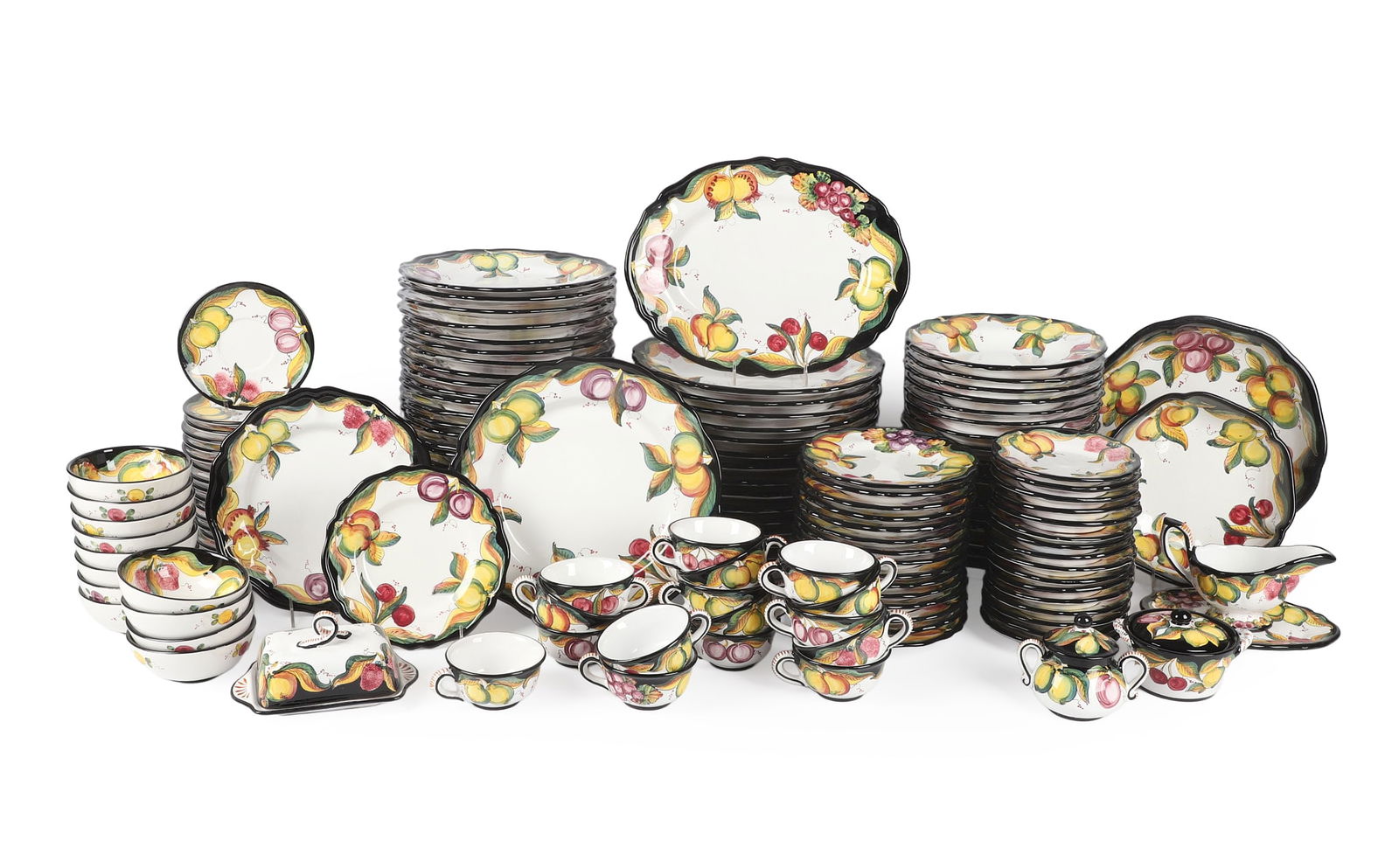 (145) Piece Italian Majolica Dinnerware Service (1 of 20)