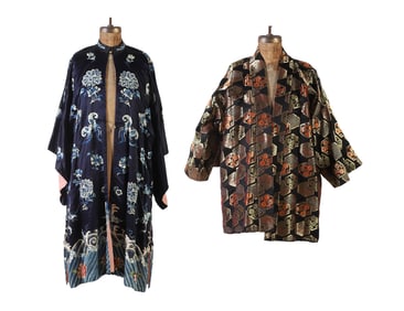 (2) Embroiderd and Jacquard Robes