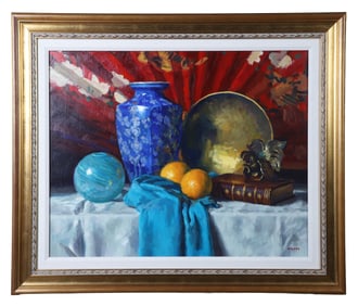 Gregory Hull "Oranges and Red Fan"