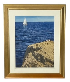 Thomas Newnam "Sailboats Off Maine Coast"