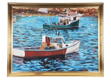 R Kirk Moore "Lobster Boats, Rockport, ME"