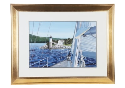 Thomas Newnam "Approaching Robinson Point Light, ME"
