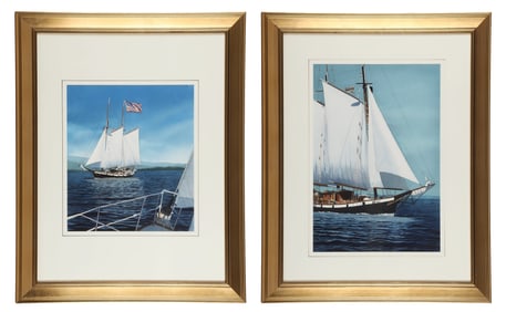 Thomas Newnam (2) Sailboat Paintings