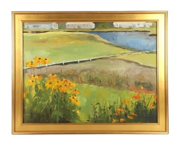 Carol Horgan Lesher "Swan River and Rudbeckia"