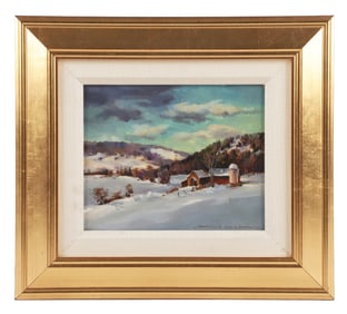 Donald Allen Mosher "Woodstock in Winter"