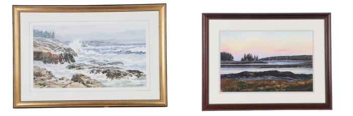 Henry Swanson and Denis LeBlanc, (2) Watercolors