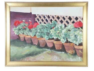 Carol Horgan Lesher "Row of Flower Pots"