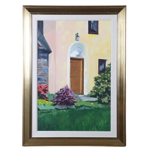 Carol Horgan Lesher "Wawaset Charmer": Carol Horgan Lesher (American b. 1962 DE artist) "Wawaset Charmer" oil on canvas, signed C. Horgan '97, 36" x 24", framed 45 1/4" x 33 1/4", very good condition