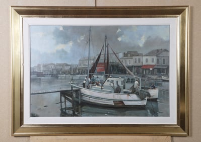 Roger Lundskow "Boats in Harbor"
