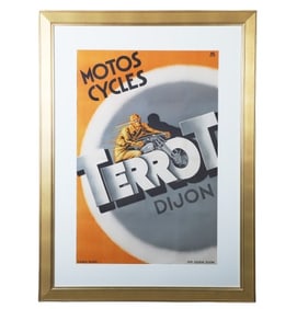 Vintage French Poster Terrot Moto Cycles