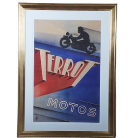 Vintage French Poster Terrot Motos