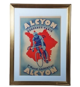 1930s French Alcyon Bicycles Poster