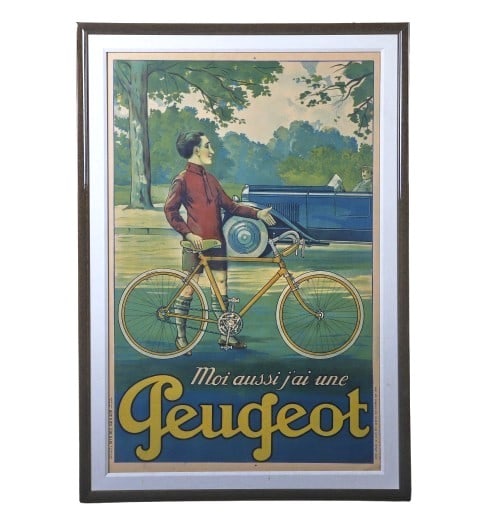 1920s French Peugeot Bicycle Poster (1 of 5)