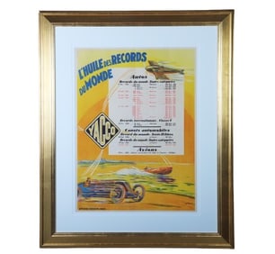 1950s Yacco Racing Poster