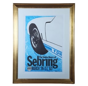 1965 12 Hrs. of Sebring Racing Poster